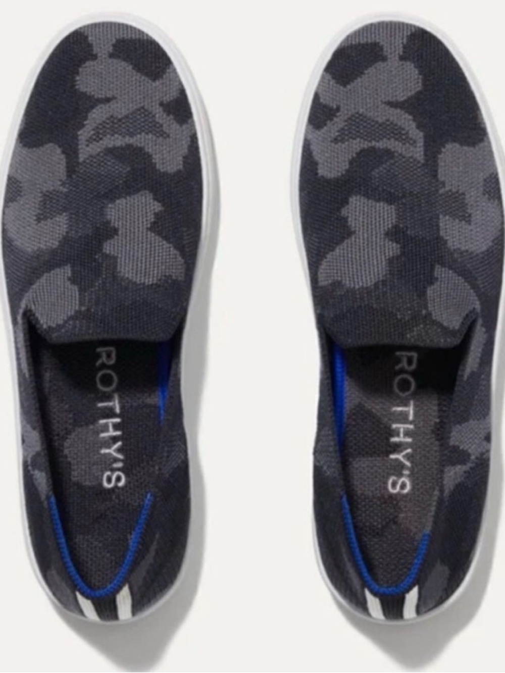 Rothy’s The Original Slip On Sneaker Gray Camo Size 9